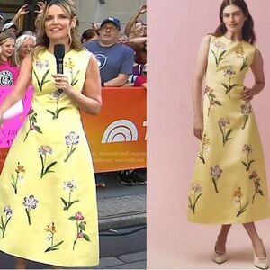 Anthropologie LEO LIN Vibrant Yellow Floral